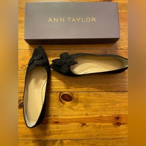 Ann Taylor flower suede flat